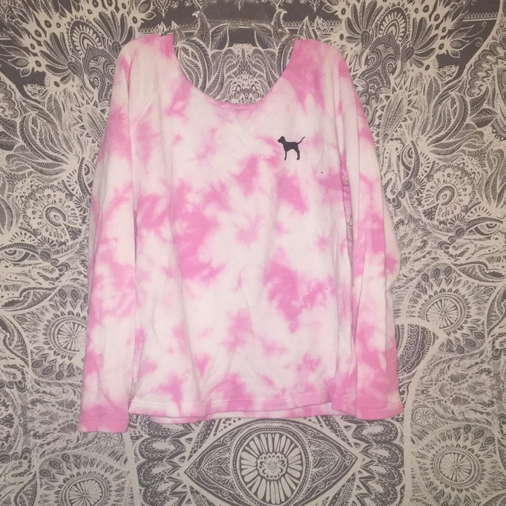 Oversized crew neck PINK long sleeve